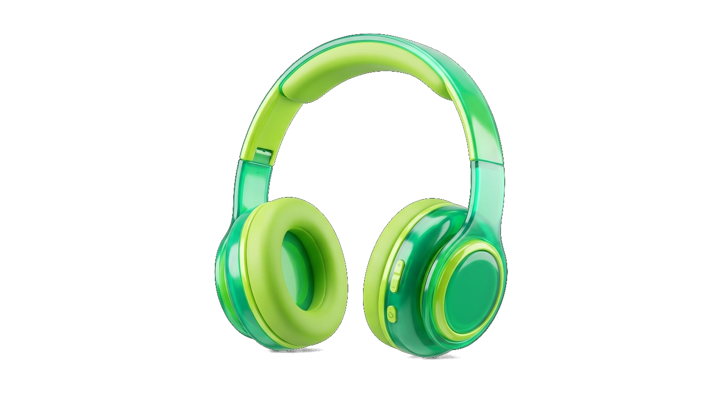 3D Neon Studio Headphones